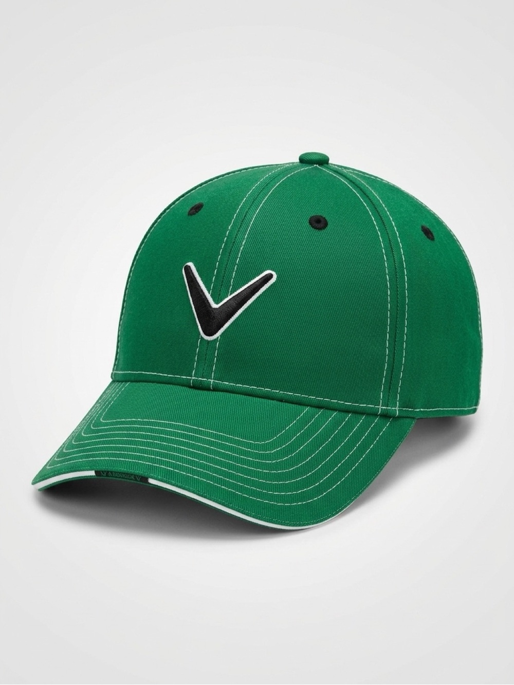 Callaway Green Baseball Hat with Black Logo and White Stitching
